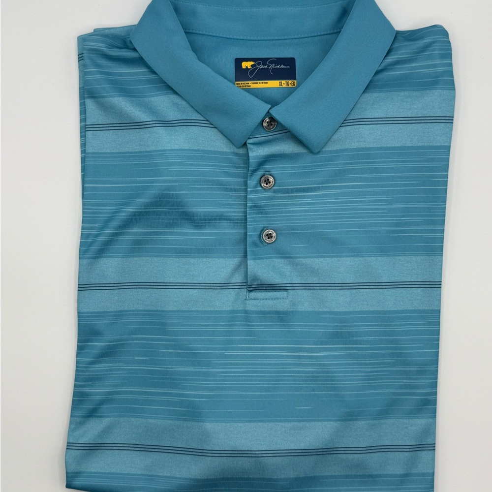Jack Nicklaus Striped Men's Golf Polo Shirt